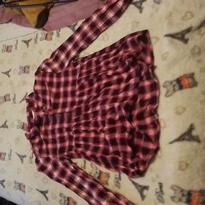 Aeropostale plaid pattern babydoll thermal